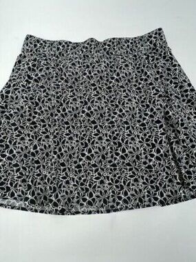 Talbots Lightweight Stretch Skirt Graphic Blooms Size Large